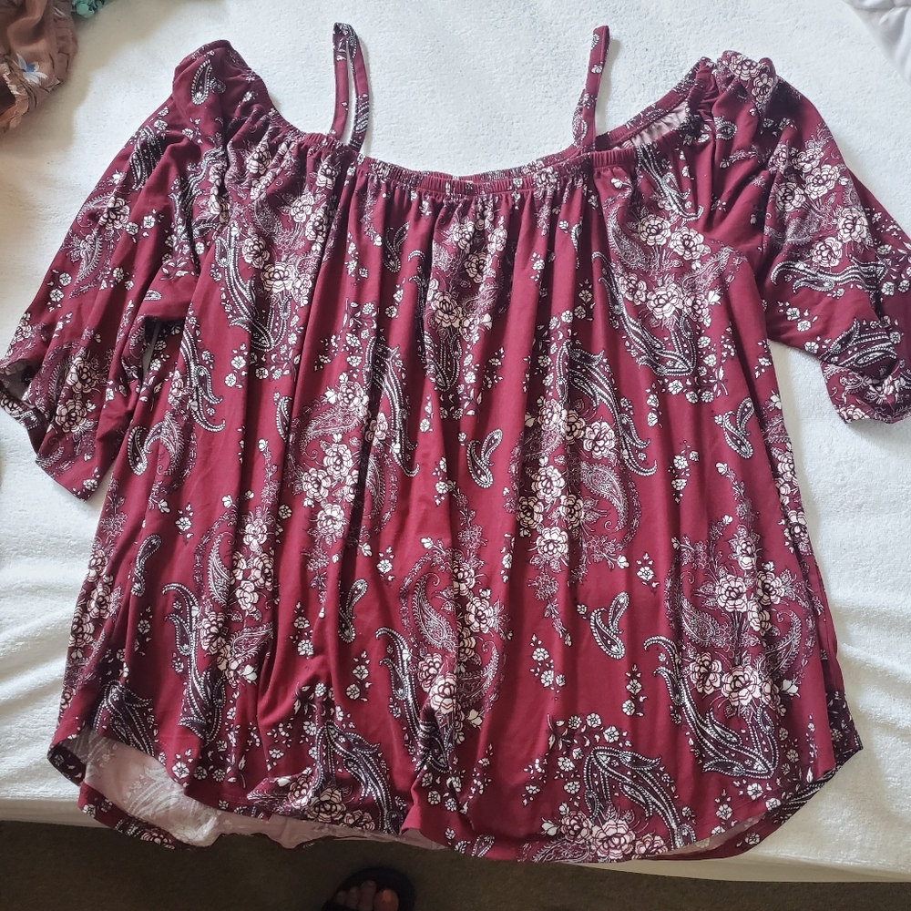 Cute cold shoulder top